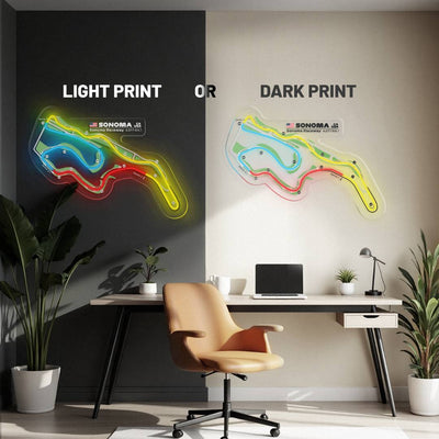 Sonoma Raceway Neon Race Track