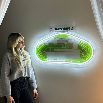 Daytona International Speedway Oval Neon Race Track