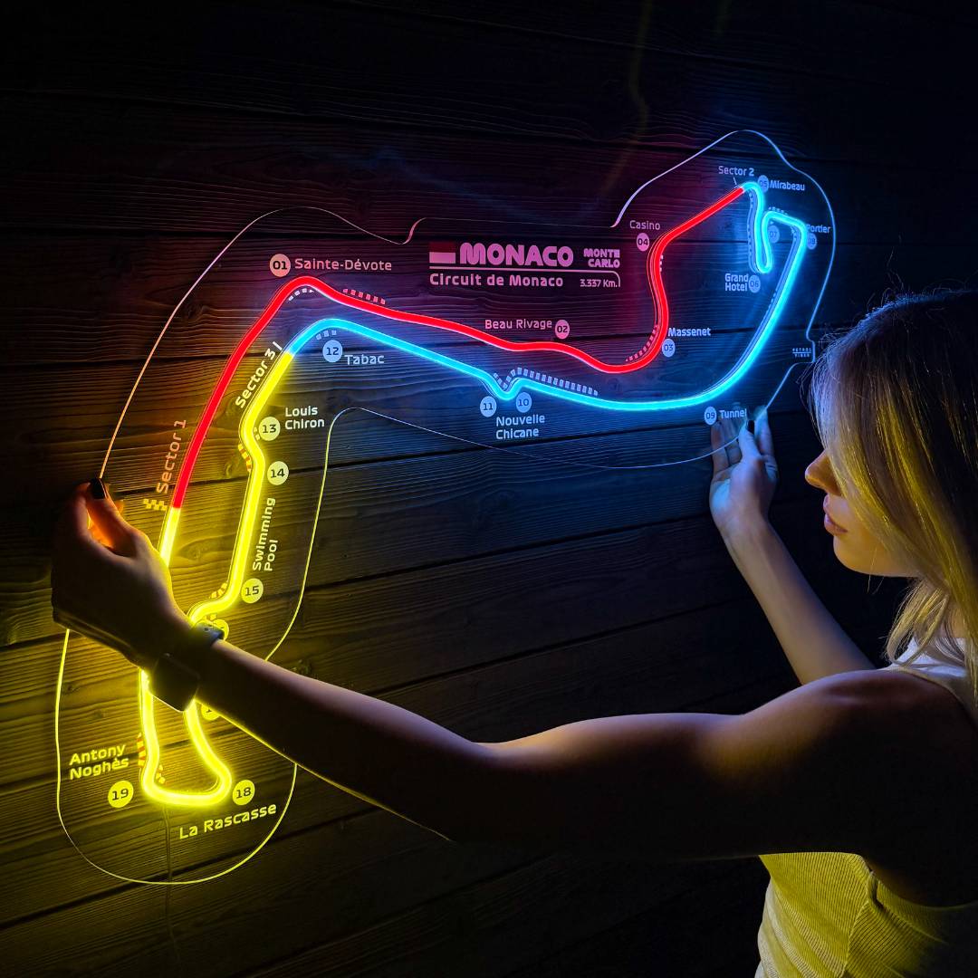 Road America Neon Race Track