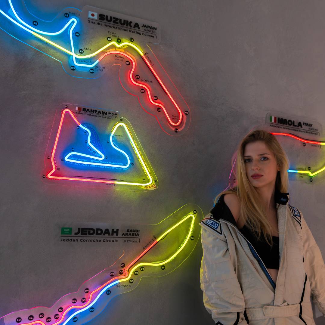 Road America Neon Race Track