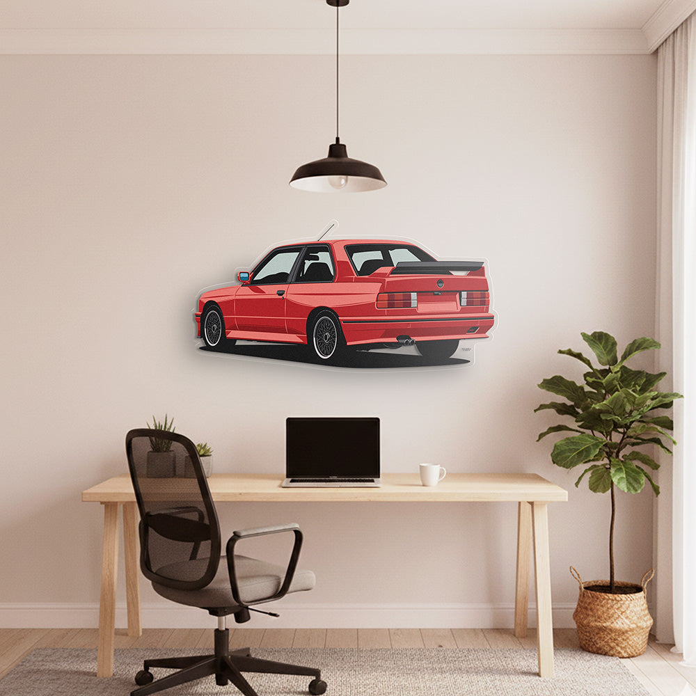 M3 E30 Back Angle Acrylic Print