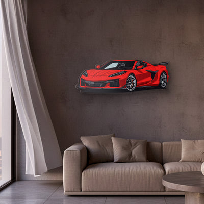 Corvette C8 Z06 Front Angle Acrylic Print