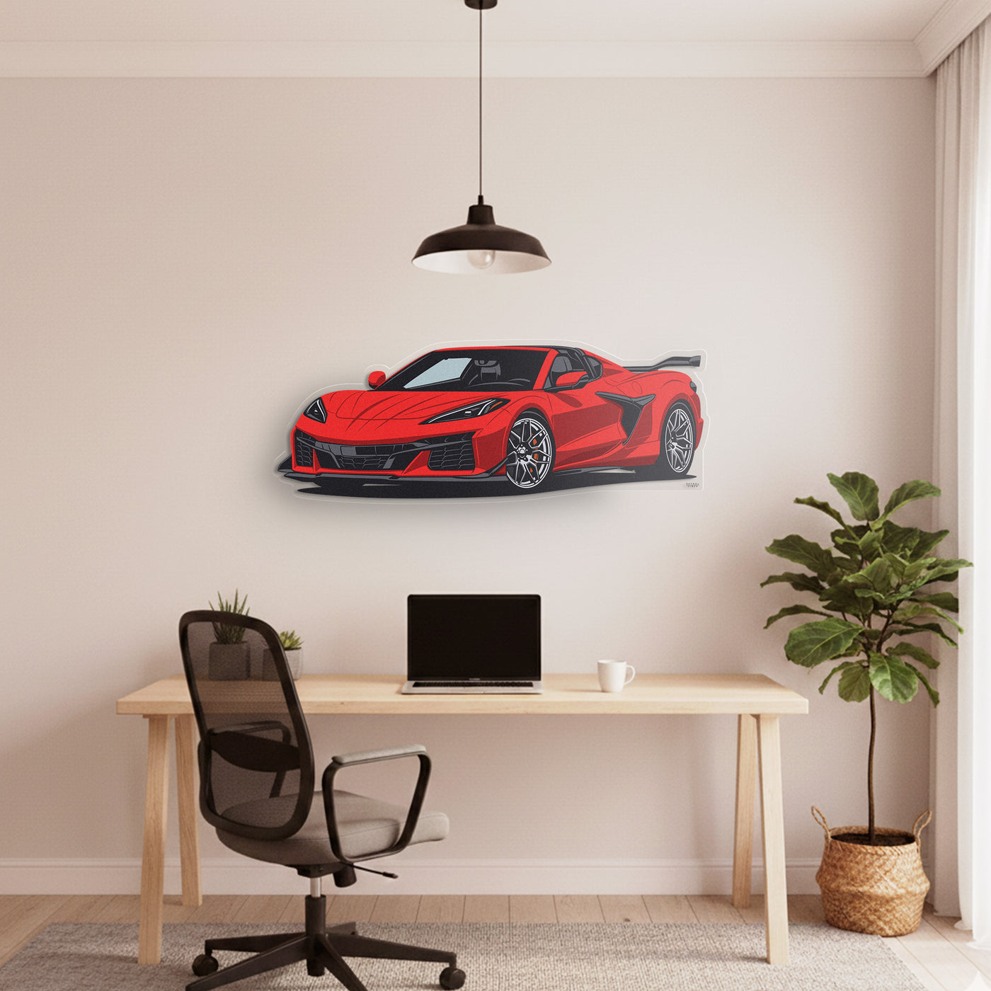 Corvette C8 Z06 Front Angle Acrylic Print