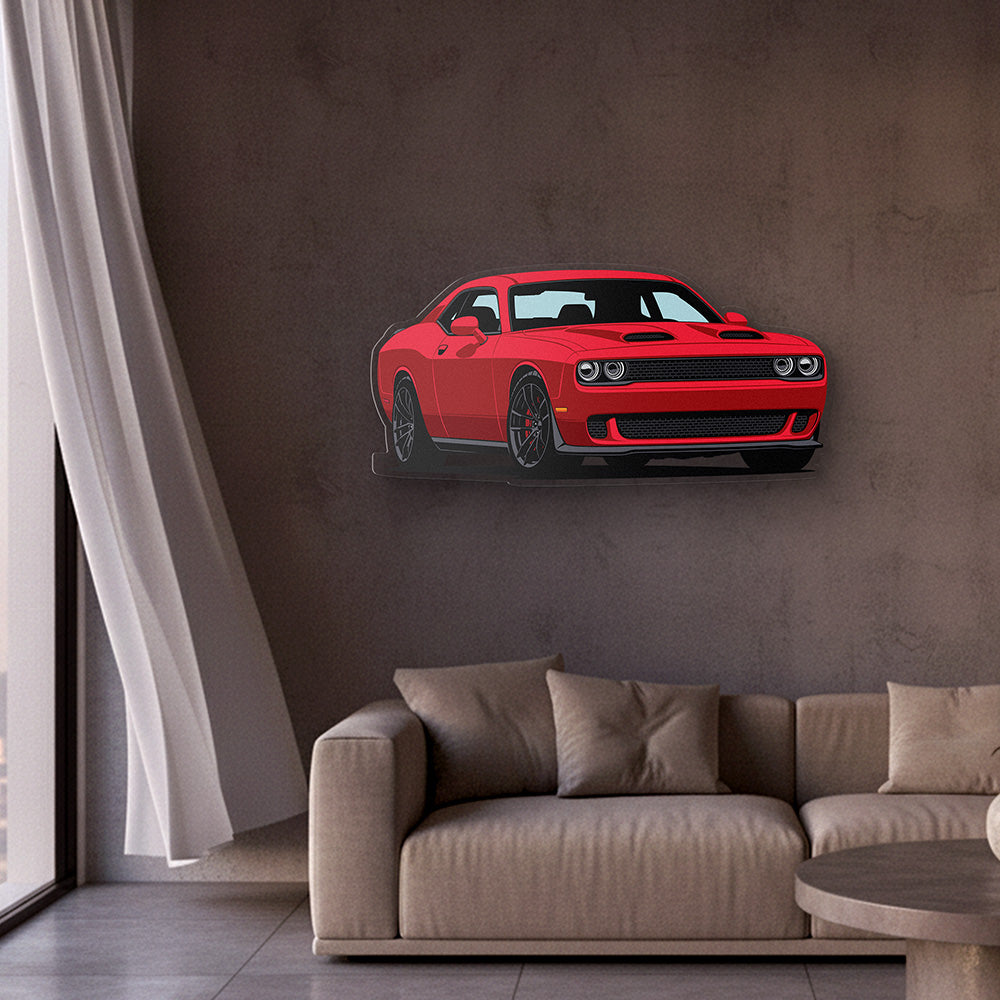 Challenger SRT Hellcat Front Angle Acrylic Print