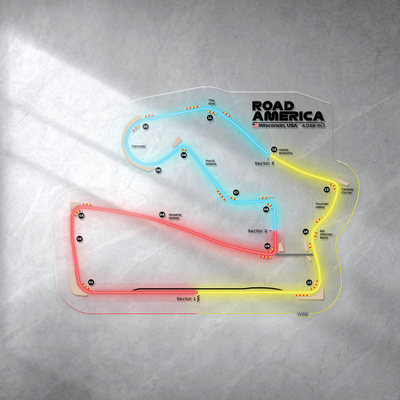 Road America Neon Race Track