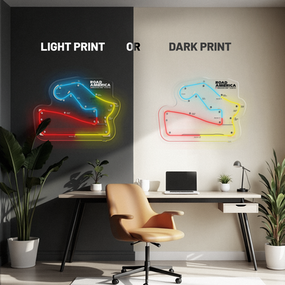 Road America Neon Race Track