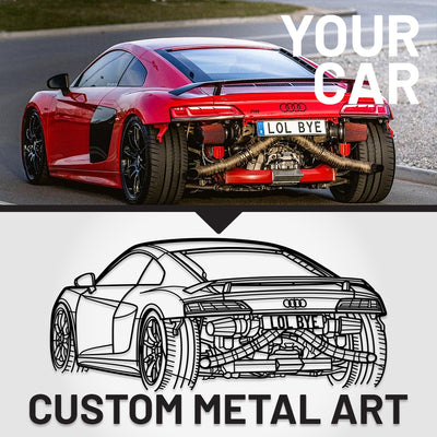 Your Custom Car Silhouette Metal Wall Art Service