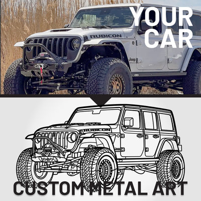 Your Custom Car Silhouette Metal Wall Art Service