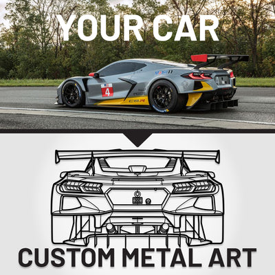 Your Custom Car Silhouette Metal Wall Art Service
