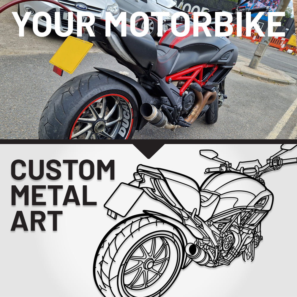 Your Custom Bike Silhouette Metal Wall Art Service