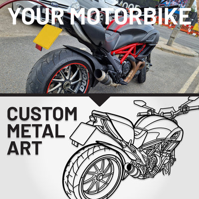 Your Custom Bike Silhouette Metal Wall Art Service