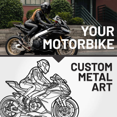Your Custom Bike Silhouette Metal Wall Art Service