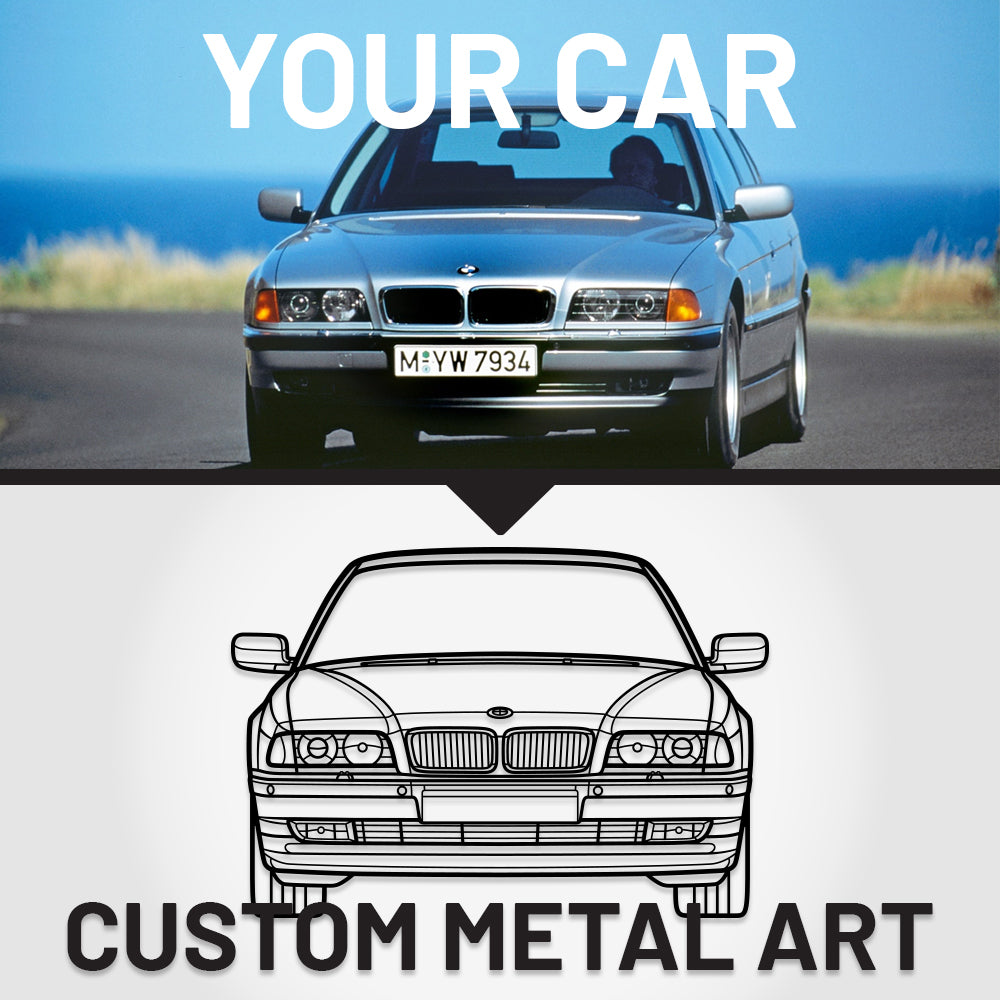 Your Custom Car Silhouette Metal Wall Art Service
