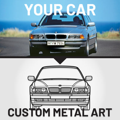 Your Custom Car Silhouette Metal Wall Art Service