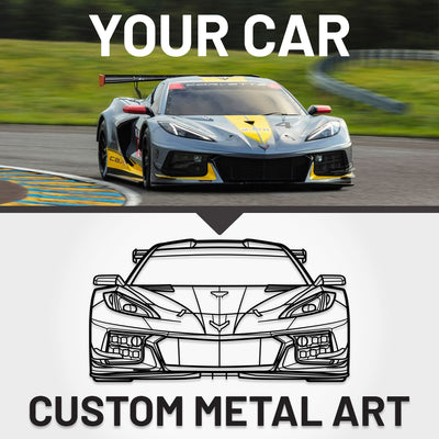 Your Custom Car Silhouette Metal Wall Art Service