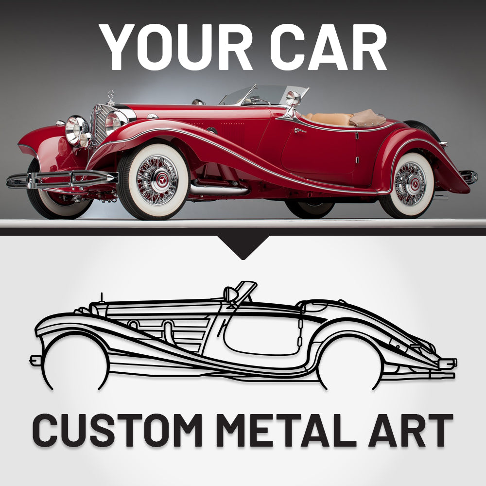 Your Custom Car Silhouette Metal Wall Art Service