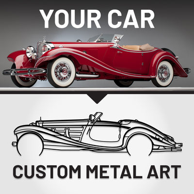 Your Custom Car Silhouette Metal Wall Art Service