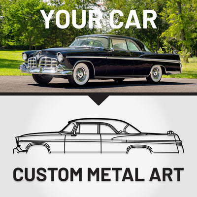 Your Custom Car Silhouette Metal Wall Art Service
