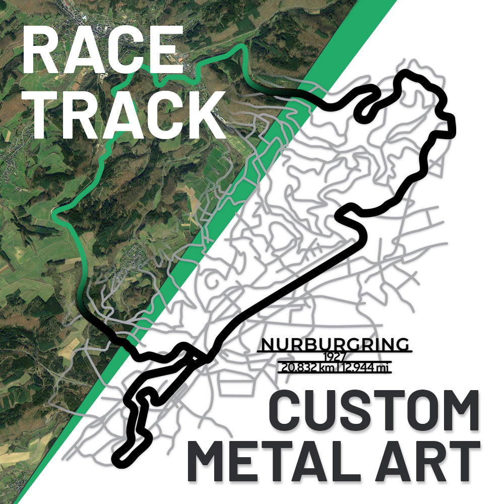 Your Custom Race Track Metal Wall Art Service