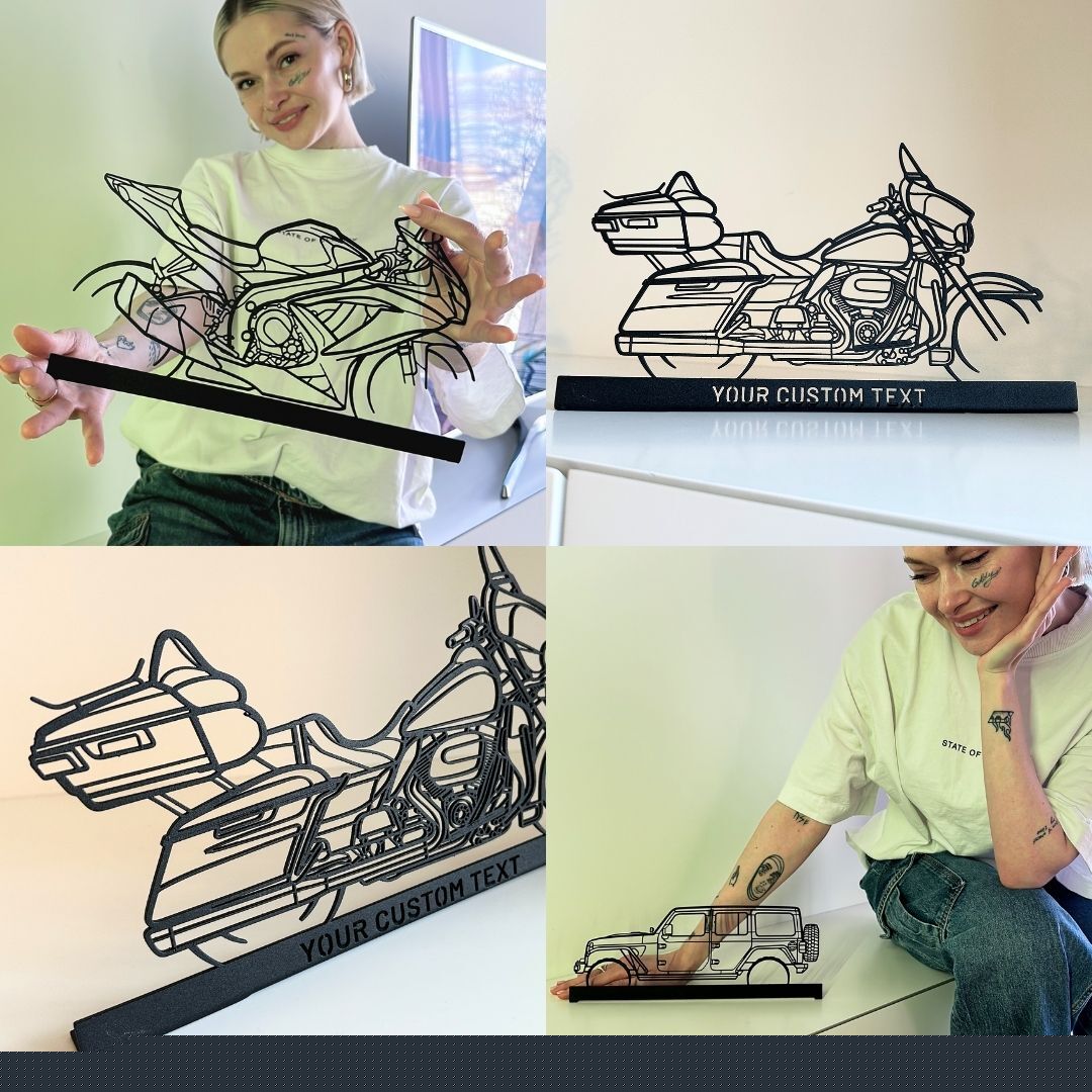 R1S Silhouette Metal Art Stand