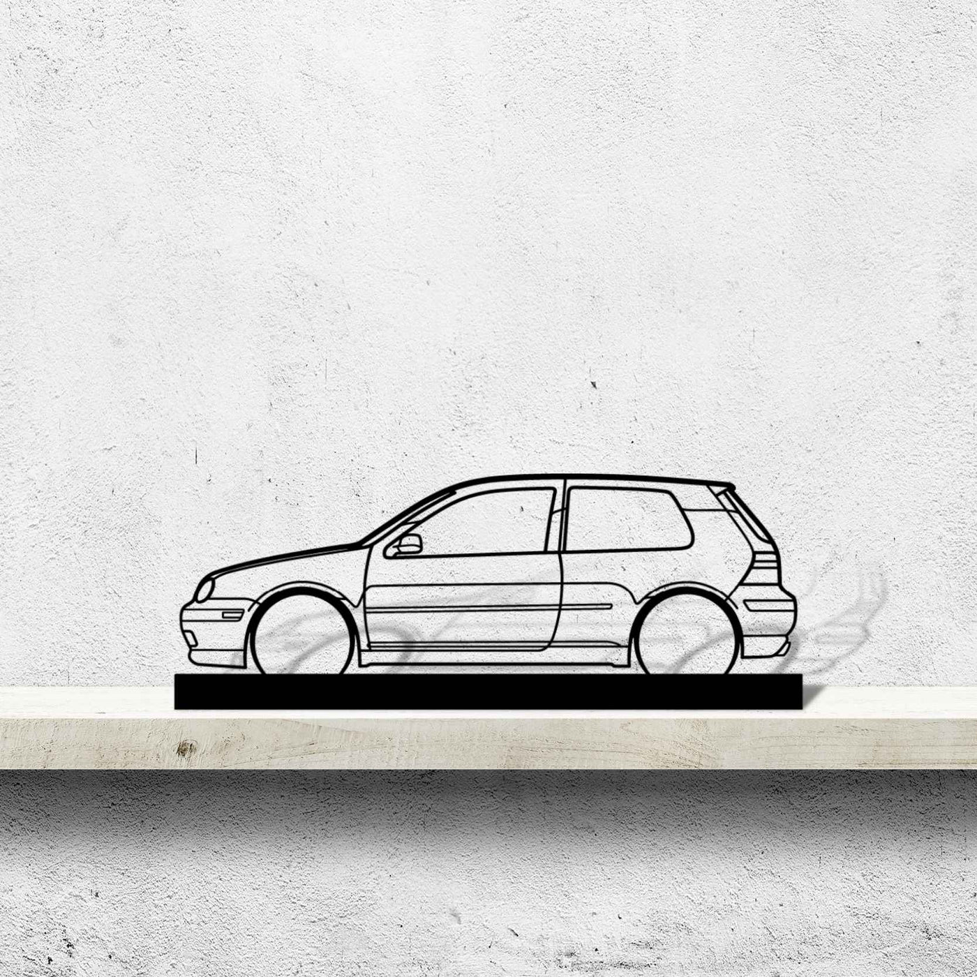 Golf GTI mk4 Silhouette Metal Art Stand
