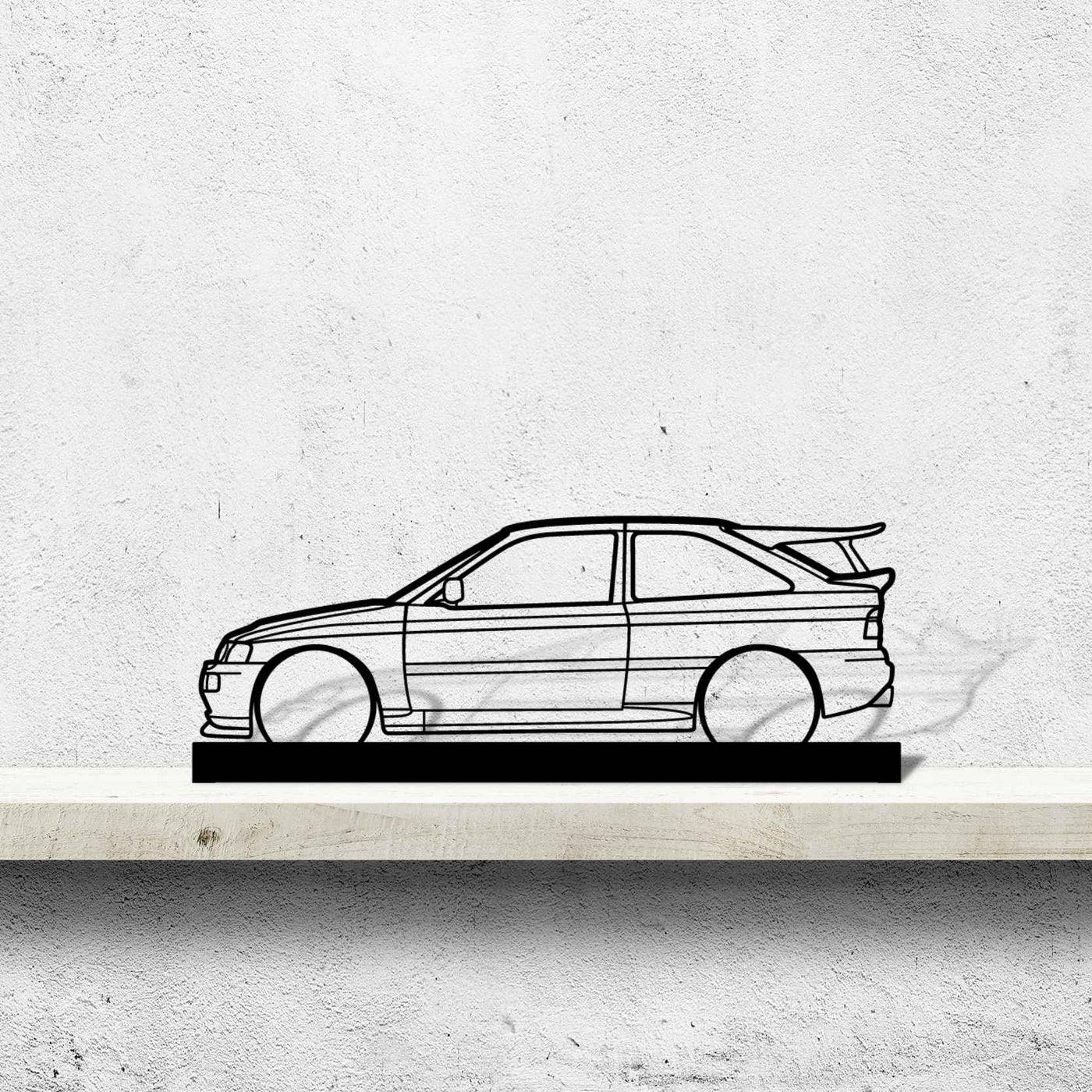 Escort Cossworth 1993 Silhouette Metal Art Stand