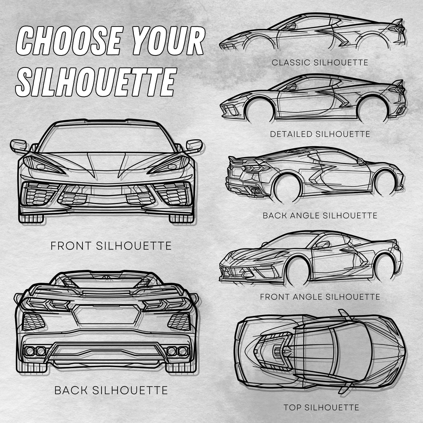 Your Custom Car Silhouette Metal Wall Art Service